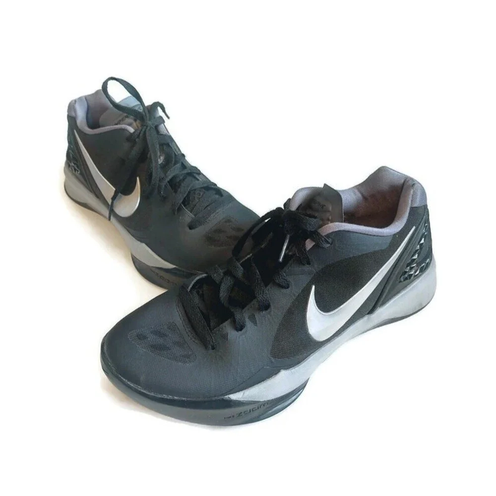 Nike Womens Size 9 Zoom Volley Hyperspike Volleyball Shoes Black Metallic Silver